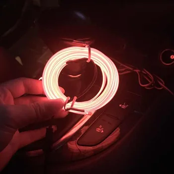 Motoryzacja atmosfera światła EL Neon Wire Strip Auto Interior Decorative dla Toyota Camry Corolla RAV4 Yaris Highlander/Land Cruiser/PR