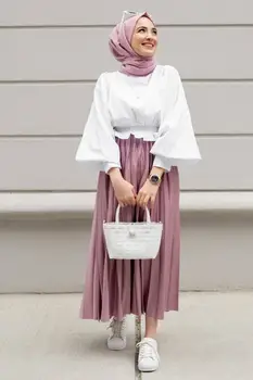 Muzułmańscy абаи garnitur hidżab sukienka 2 szt. dolna i górna moda 4 sezon Islamski odzież kaftan Ramadan Dubaj Wyprodukowano w Turcji