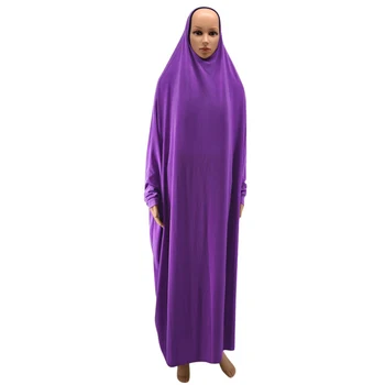 Muzułmańskie Kobiety Modlitwa Abaya Джилбаб Z Kapturem Паранджа Nikab Maxi Sukienka Arabski Hidżab Szlafrok Islamski Химар Welon Nikab Luźna Odzież Ramadanu
