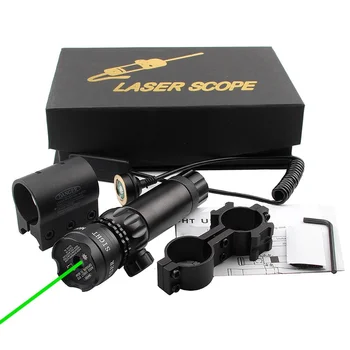 Myśliwski taktyczny czerwony/zielony punktowy celownik laserowy regulowany przełącznik 532 nm mocowanie wskaźnik laserowy karabin celownik z laserem punktowym