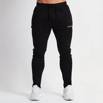 Męskie biegacze sportowe spodnie marki siłownia Kulturystyka spodnie bawełna dorywczo sportowe spodnie łączenie spodnie nowa jesienna odzież Męska