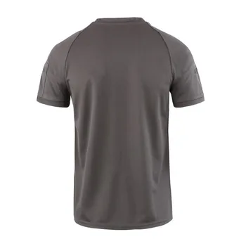 Męskie taktyczna wojskowa szybkoschnąca koszulka z krótkim rękawem Summer Army Combat O Neck Tees Men Pro влагоотводящая oddychająca koszulka