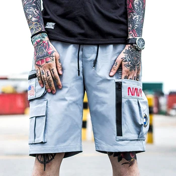 Mężczyzna wolny print list szorty osób wojskowe krótkie spodnie Męskie hip-hop losowe kieszonkowe spodenki nowe mężczyźni meble ubrania spodenki cargo spodnie