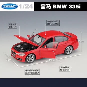 NASZYTYMI 1:24 High Simulation Classic Diecast Vehicle BMW 335i/535i Metal Alloy Model Car For Children Gift Toy Car Collection