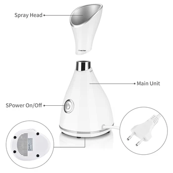 Nano Ionic Twarzowy Steamer Humidifier Blackhead Remover Kit Deep Cleaning Face Sprayer Cleaner Machine Lifting Skóry
