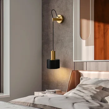 Nordic 3 Lights Dimmable Wall Lamp Metal Sconces Adjustable LED Wall Mount Living Room Light for Bedroom прикроватное oświetlenie czarny