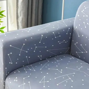 Nordic Galaxy Grey Sky Stitching Sofa Cover Slipcover Stretch Elastic Elastan/Polyester Chair Loveseat L Shape Sofa Protector