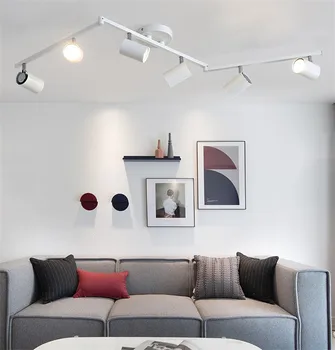 Nordic salon TV tło ścienny sufitowy led spot loft lampy salon sklep odzieżowy garderoba sufitowy reflektor