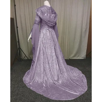 Nowa dostawa Renesans średniowieczny kostium Księżniczka boho wiktoriański strój kobiety rocznika sukienki z kapturem gotycki strój kostium na Halloween