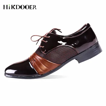 Nowa dostawa męskie moda buty sznurowane buty ślubne dla mężczyzn wysokiej jakości elegancki biznes płaskie męskie formalne biurowe buty