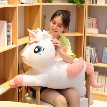 Nowa dostawa super miękki anioł pluszowy jednorożec huggablle duży rozmiar wróble koń jednorożec zabawka