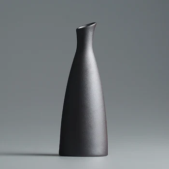 Nowoczesny ceramiczny wazon kreatywne czarne stołowe, wazony thydroponic pojemniki doniczka wystrój domu rzemiosła dekoracje ślubne
