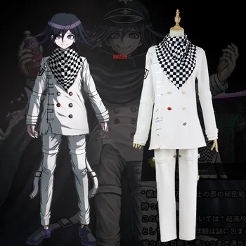 Nowy 2020 6szt anime Danganronpa V3 Ouma kokichi cosplay kostium japońska gra mundurek szkolny kostium strój kostium kapelusz i peruki