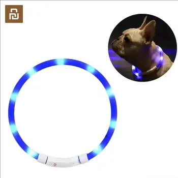 Nowy Youpin Small Beast Pet Star Collar Anti Pick Pet Lost LED Warning Lighting miękki silikon można pokroić USB ładowanie
