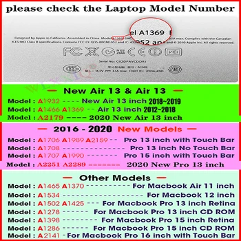 Nowy błyszczący twardy futerał Etui pokrowiec dla MacBook Air 11 A1465 / air 13 cali A1466 pro 13.3 15 A1278 retina 13 A1502 A1932