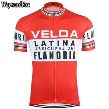 Nowy czerwony jazda na rowerze Jersey retro klasyczna rowerowa odzież letnia męska z krótkim rękawem rowerowa odzież ROAD ropa ciclismo maillot Quick Dry