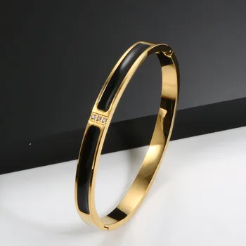 Nowy marka Kryształ Mężczyźni Kobiety OL Staiess stalowe mankietów bransoletki luksusowy poprawiny Uroku bransoletki biżuteria prezent