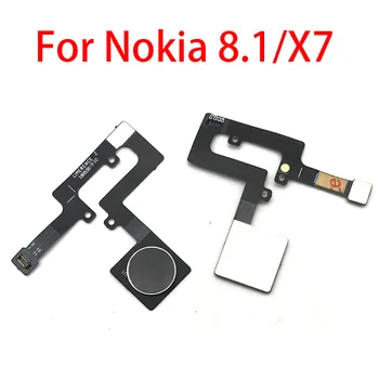 Nowy przycisk home do telefonu Nokia 8.1 X7 linii Papilarnych Touch ID Sensor Flex Cable Ribbon części zamienne