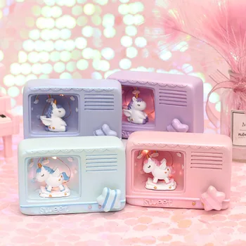 Nowy przyjazd Cue Cat Home Decoration różowy kolor Baby Kids lampara bebe bateria żywica materiał przytulna sypialnia mini-lampa