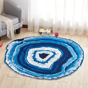 Nowy styl skandynawski okrągły dywan drzewo ziarno roczne osobowość twórczą stolik sypialnia krzesło komputerowe Antypoślizgowy dywanik wystrój domu