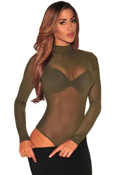 Nude Przezroczysta Sexy Body Kobiety Kombinezon Bodycon Kombinezon Czarny Przezroczysty Ekran Print Body See Through Body Golf