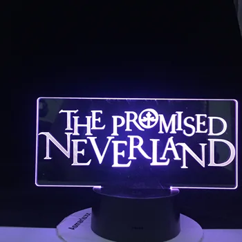 Obiecany logo NEVERLAND LED ANIME LAMP Led Night Light Touch kolorowa lampka nocna dla dekoracji domu 16 kolorów pilot zdalnego sterowania