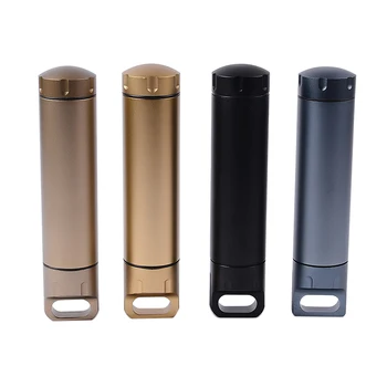 Odkryty Aluminium Wodoodporne Pill Fob Match Case Battery Capsule Tube Holder Dry Box Medicine Storage Container Seal Bottle