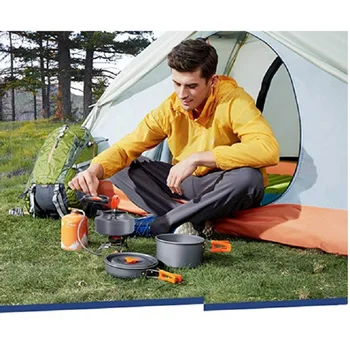 Odkryty camping stop aluminium naczynia garnek lub herbaty składane naczynia trekking piknik, kemping zestaw do gotowania sprzęt piknikowy
