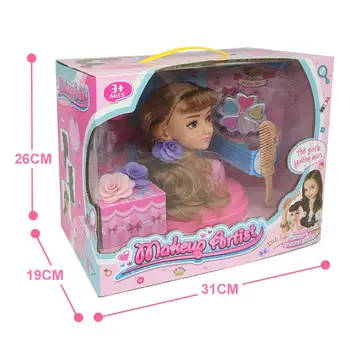 Odzież dziecięca makijaż zestaw symulacja lalki dziewczyny fryzjer Księżniczka lalki zabawki girl dress up grzebień włosy dziewczyna zabawka