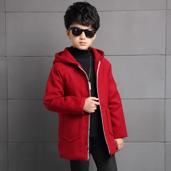 Odzież dziecięca nowy chłopak płaszcz z długimi rękawami zgrubienie pikowana kurtka zielony czerwony brązowy kolor 4-14 lat Darmowa dostawa