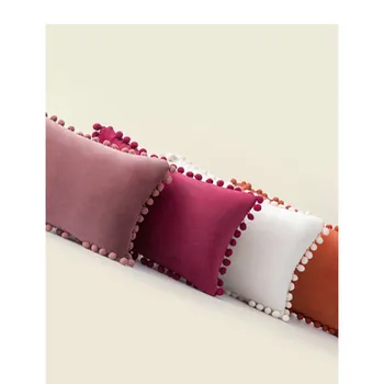 Odzież pokrowce na poduszki pompona dekoracyjne poszewki z pomponami na kanapie salon sofa sypialnia samochód dec poszewka 50x50