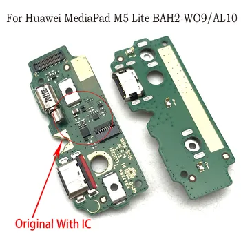 Opłata ładowarki mikrofonu płytka drukowana do Huawei Mediapad M5 lite BAH2-W09/AL10 port USB gniazdo Flex Ribbon
