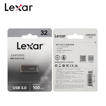 Oryginalny Lexar M37 USB Flash Drive 32GB 64GB High Speed 100mb/s USB 3.0 Metal Pendrive 128GB U Stick USB Memory Stick