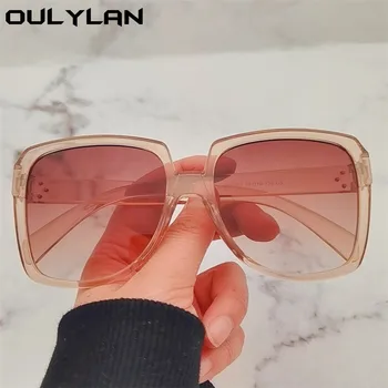 Oulylan 2021 modne okulary Kobiety mężczyźni retro duża ramka gradient okulary damskie Czarne Różowe okulary podróży styl UV400