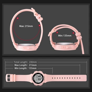 PANARS sportowy zegarek cyfrowy chronograf pasek silikonowy 39 mm zegar 5 bar wodoodporny cyfrowy mechanizm Lady dziewczyny mężczyźni unisex 2020