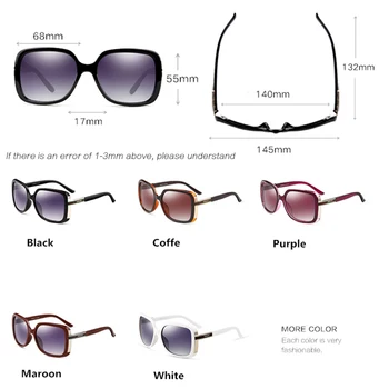 PARZIN Vintage oversize luksusowe okulary Kobiety Polarzied marka projektant mody okulary UV400 okulary