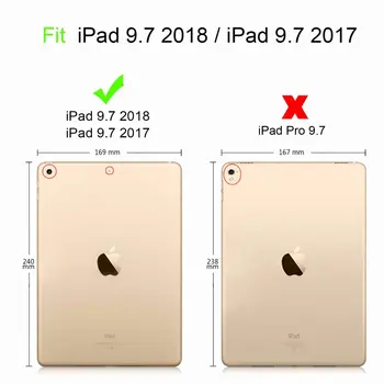 Pancerz odporny na wstrząsy silikonowy pokrowiec do Apple iPad 9.7 inch 2017 2018 5th 6th Generation etui dla A1822 A1823 A1893 etui +folia+uchwyt