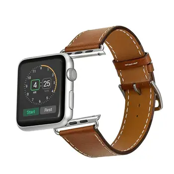 Pasek z naturalnej skóry dla Apple Watch band 44 mm 40 mm mc band 42 mm correa 38 mm bransoletka apple watch Series 6 se 5 4 3 2 Pasek