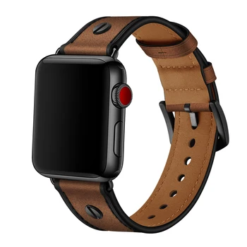 Pasek ze skóry dla Apple watch band 44 mm 40 mm mc band 42 mm 38 mm wysokiej jakości pasek do zegarka Apple watch bransoletka 5 4 3 38 42 44 mm