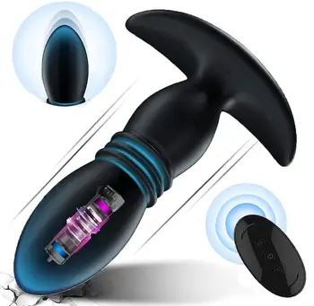 Pchające Analne Wibracyjne Wibratory Analne Sex Zabawki Dla Mężczyzn Potężne Tyłu Do Przodu Pcha Wzory Ster Męskie Masażery Prostaty