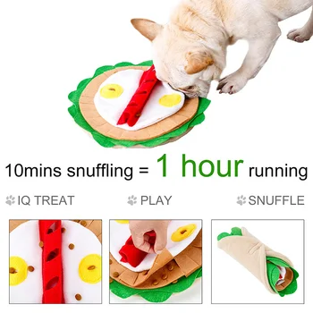 Pies Domowy Okrągły Cienki Burrito Wąchać Matę Do Ćwiczeń Zapach Mata Jedzenie Karmienie Umiejętności Koc Gry Zabawki