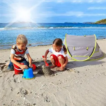 Plac plażowa, namiot UV ochrona przeciwsłoneczna składana moskitiera dzieci zewnętrzne кемпинговые namioty osłona przeciwsłoneczna plażowa zabawka przenośny namiot