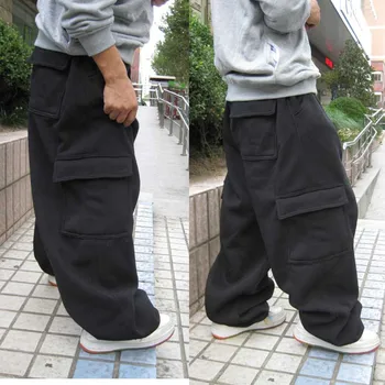 Plus rozmiar hip-hop biegacze spodnie dresowe dla mężczyzn i kobiet meble ubrania duża kieszeń spodnie-cargo codzienne bezpośrednie temat luźne spodnie