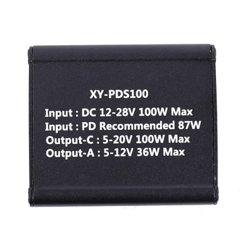 Podwójny USB do ładowania moduł 20V 5A 100W przetwornica napięcia Type-C QC2/QC3/FCP/SCP/PPS/LVDC/PE1.1/PE2.1/PD protokół ładowania
