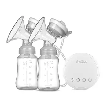 Podwójny elektryczny odciągacz pokarmu potężny sutek ssania USB elektryczny laktator z butelką mleka dziecka pompę do ściągania pokarmu BPA free