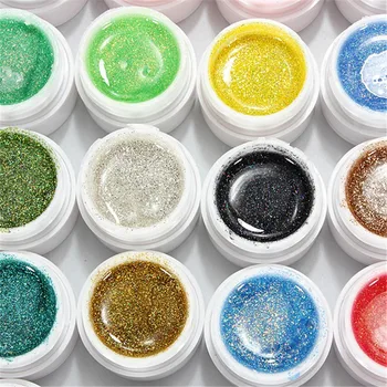 Pro 36Pcs Glitter Mix Color UV Builder Gel Polish Salon Acrylic Set for Nail Art Tips DIY Solid Extension manicure zestawy