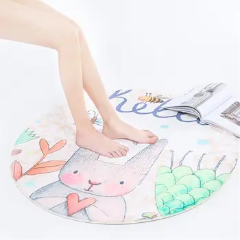 Prosty okrągły dla dzieci kreskówki stylu pełzanie mata podkładka pod mysz dekoracyjny dywan podłoga drzwi mata do jogi dla dzieci i dorosłych