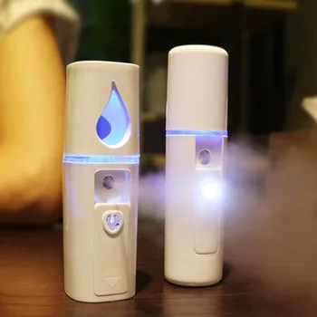 Przenośny mały nawilżacz powietrza USB Rechargable Handheld Water Meter Charging Mini Parze Face Humidifier With/Without Mirror