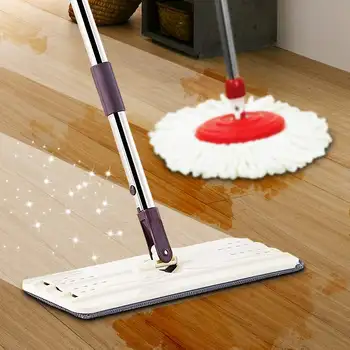 Płaskie magiczne czyszczenia mopa Free Hand Mop Floors Squeeze płaski Mop z wiadrem z wodą Drop Shipping Home Kitchen Floor Cleaner