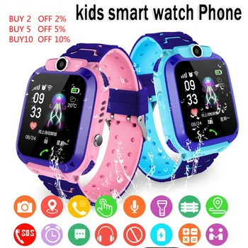 Q12 dzieci inteligentne zegarki SOS Phone Watch Smartwatch dla dzieci z kartą Sim zdjęcia wodoodporny IP67 dla dzieci prezent dla IOS Android